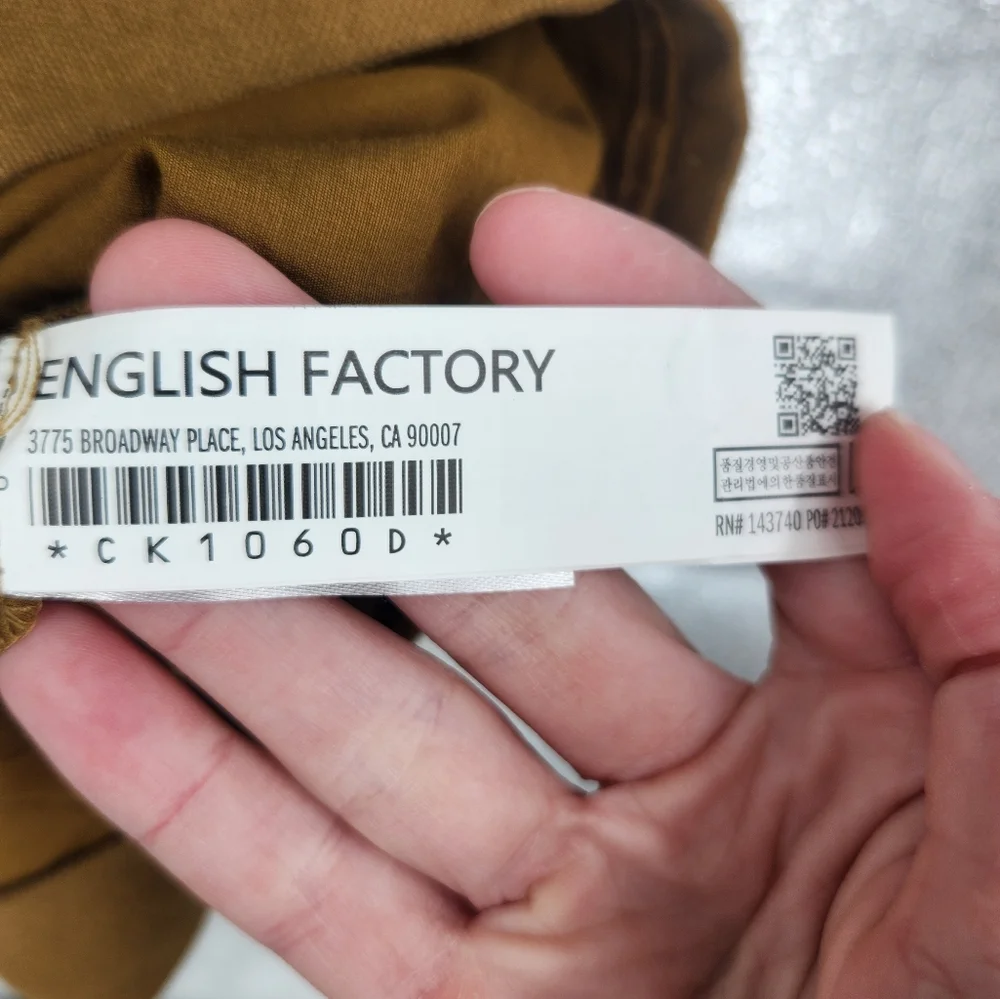 New English Factory Olive LACED UP PUFFED‎ SLEEVE MINI DRESS - Picture 7 of 11